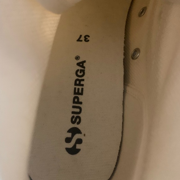 NEW Superga High top canvas swallow tail retro style sneakers size 37 - Picture 4 of 8